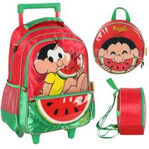 Kit Mochila com Rodinha e Lancheira Turma da Mônica Magali - Luxcel