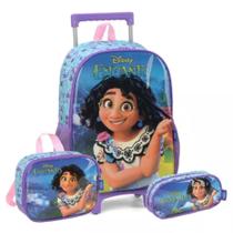 Kit Mochila Com Rodinha Lancheira Estojo Disney Encanto Roxo Kit Mochila Com Rodinha Lancheira Estojo Disney Encanto Roxo