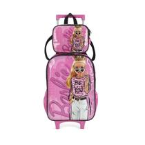 Kit Mochila com Rodinha mala escolar Infantil Lancheira Menina Barbie Kit Mochila com Rodinha mala escolar Infantil Lancheira Menina Barbie
