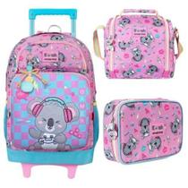 Kit Mochila com Rodinhas 17 Alças College Coala Koah + Lancheira + Estojo XERYUS Kit Mochila com Rodinhas 17 Alças College Coala Koah + Lancheira + Estojo XERYUS
