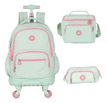 Kit Mochila Com Rodinhas 360 Original Luara By Up4you -