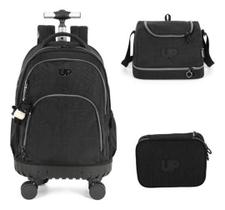 Kit Mochila Com Rodinhas Duplas 360 Crinkle Tactel Up4You