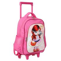 Kit Mochila Com Rodinhas E Lancheira + Estojo Angélica