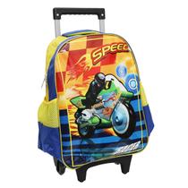 Kit Mochila Com Rodinhas E Lancheira + Estojo Moto Racer Kit Mochila Com Rodinhas E Lancheira + Estojo Moto Racer