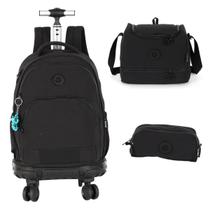 Kit Mochila com Rodinhas Juvenil Crinkle Original Up4you - Kit Mochila com Rodinhas Juvenil Crinkle Original Up4you -