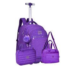 Kit mochila com rodinhas + lancheira + estojo - rebecca bonbon rb24046 clio Kit mochila com rodinhas + lancheira + estojo - rebecca bonbon rb24046 clio