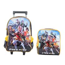 Kit Mochila com Rodinhas + Lancheira Térmica Free Fire Kit Mochila com Rodinhas + Lancheira Térmica Free Fire