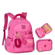 Kit Mochila Costa Estojo Box Rebecca Bonbon Com Pelúcia