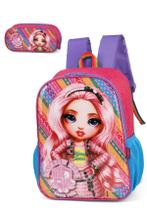 Kit Mochila Costa Média Infantil Rainbow High + Estojo Original Luxcel Kit Mochila Costa Média Infantil Rainbow High + Estojo Original Luxcel