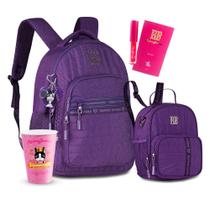 Kit Mochila Costas Acolchoadas Lancheira Térmica Feminina RB Kit Mochila Costas Acolchoadas Lancheira Térmica Feminina RB