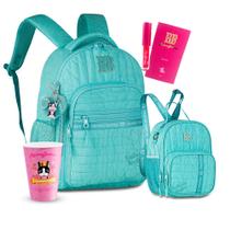 Kit Mochila Costas Acolchoadas Lancheira Térmica Feminina RB