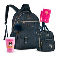 Kit Mochila Costas Adolescente Rebecca Bonbon Escolar Estojo