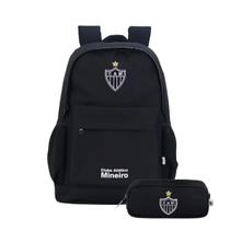 Kit Mochila Costas Atlético Mineiro E Estojo Escolar Clube