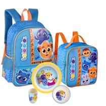 Kit Mochila Costas Bolofofos Com Lancheira Térmica E Kit Refeição Infantil Com 3 Peças Perfeita Para Escola E Viagens Kit Mochila Costas Bolofofos Com Lancheira Térmica E Kit Refeição Infantil Com 3 Peças Perfeita Para Escola E Viagens