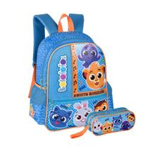 Kit Mochila Costas Bolofofos E Estojo Duplo Infantil Escolar