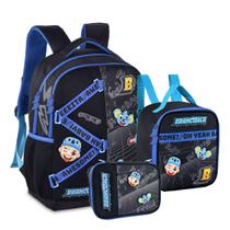 Kit Mochila Costas Brancoala C/ Lancheira Térmica E Estojo Youtuber Oficial Escolar - Clio Kit Mochila Costas Brancoala C/ Lancheira Térmica E Estojo Youtuber Oficial Escolar - Clio