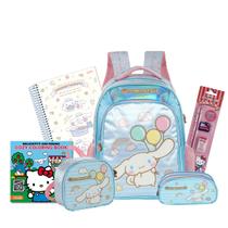 Kit Mochila Costas Cinnamoroll Com Lancheira E Estojo Triplo Kit Mochila Costas Cinnamoroll Com Lancheira E Estojo Triplo