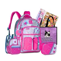 Kit Mochila Costas com Lancheira e Estojo Holográfica Escolar Rebecca Bonbon Oficial Clio Style Juvenil Passeio Kit Mochila Costas com Lancheira e Estojo Holográfica Escolar Rebecca Bonbon Oficial Clio Style Juvenil Passeio