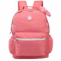 Kit mochila costas com lancheira trendy rosa