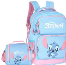 Kit Mochila Costas e Lancheira Infantil Lilo & Stitch Oficial Novidade