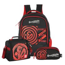 Kit Mochila Costas Enaldinho Lancheira E Estojo Triplo Teen