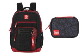 Kit Mochila Costas Escolar Enaldinho Estojo Box Preto 2026 Preto Enaldinho Preto Kit Mochila Costas Escolar Enaldinho Estojo Box Preto 2026 Preto Enaldinho Preto