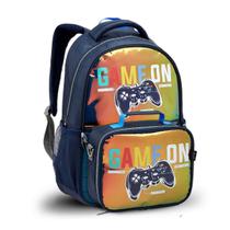 Kit Mochila Costas Escolar Infantil Masculina com Lancheira Azul Seanite