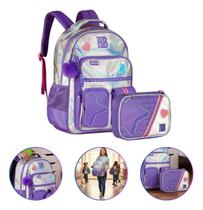 Kit Mochila Costas Escolar Rebecca Bonbon Holográfica Shine Com Estojo 2026