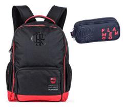 Kit Mochila Costas Esportiva Estojo Original Flamengo 14009