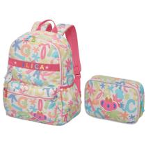 Kit Mochila Costas Estojo Duplo Lilica Ripilica Lovit Florescer Pacific Kit Mochila Costas Estojo Duplo Lilica Ripilica Lovit Florescer Pacific
