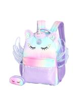 Kit Mochila Costas+Estojo Duplo Unicornio UP4YOU