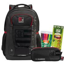 Kit Mochila Costas + Estojo Futebol Flamengo Juvenil Meninos Kit Mochila Costas + Estojo Futebol Flamengo Juvenil Meninos