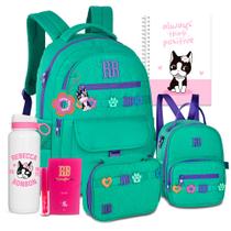 Kit Mochila Costas Feminina Rebecca Bonbon Estojo Lancheira