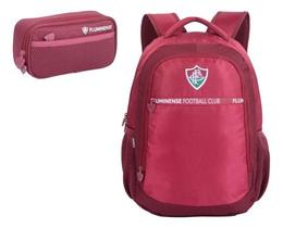 Kit Mochila Costas Fluminense Oficial Estojo Necessaire