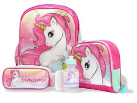 Kit Mochila Costas G Cor:Unicornio Fantasy