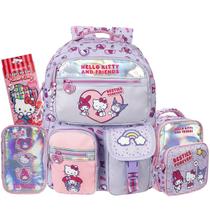 Kit Mochila Costas Hello Kitty and Friends Juvenil Escolar