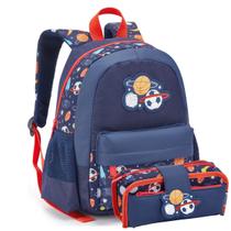 Kit Mochila Costas Infantil e Estojo Escolar Passeio Animais Kit Mochila Costas Infantil e Estojo Escolar Passeio Animais