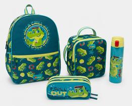 Kit mochila costas+lancheira+estojo+garrafa jaca relax puket Kit mochila costas+lancheira+estojo+garrafa jaca relax puket