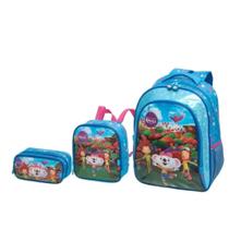 Kit Mochila Costas Lilica Ripilica Céu Azul + Lancheira E Estojo duplo - PACIFIC