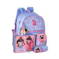 Kit Mochila Costas Luluca Infantil Lancheira E Estojo Duplo