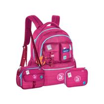 Kit Mochila Costas Luluca Lancheira Térmica E Estojo Juvenil