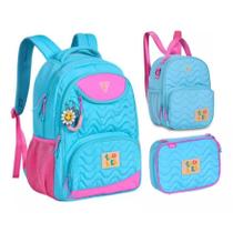 Kit Mochila Costas Luluca Lu Like Lancheira e Estojo Juvenil Escolar Original Kit Mochila Costas Luluca Lu Like Lancheira e Estojo Juvenil Escolar Original