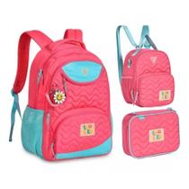 Kit Mochila Costas Luluca Lu Like Lancheira e Estojo Juvenil Escolar Original Kit Mochila Costas Luluca Lu Like Lancheira e Estojo Juvenil Escolar Original
