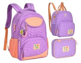 Kit Mochila Costas Luluca Lulike Lancheira Estojo 2024 Lilás Kit Mochila Costas Luluca Lulike Lancheira Estojo 2024 Lilás