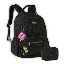 Kit Mochila Costas Luluca Youtuber Estojo Box Girls 100 Pens Cor:Lilás