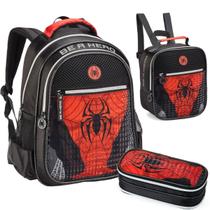 Kit Mochila Costas Masculino Spider Aranha Dark Premium 2025