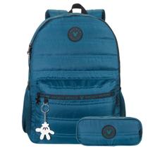 Kit Mochila Costas Mickey Mouse Escolar Estojo Duplo Juvenil