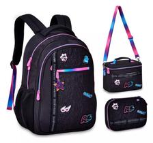 Kit Mochila Costas Rafa Luiz Lancheira Estojo Original