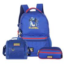 Kit Mochila Costas Sonic Lancheira Térmica Com Estojo Triplo Kit Mochila Costas Sonic Lancheira Térmica Com Estojo Triplo