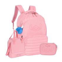 Kit Mochila Costas Stitch Disney Lancheira Estojo Box Menina